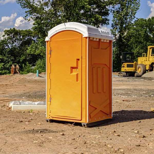 what is the maximum capacity for a single porta potty in Russell AR